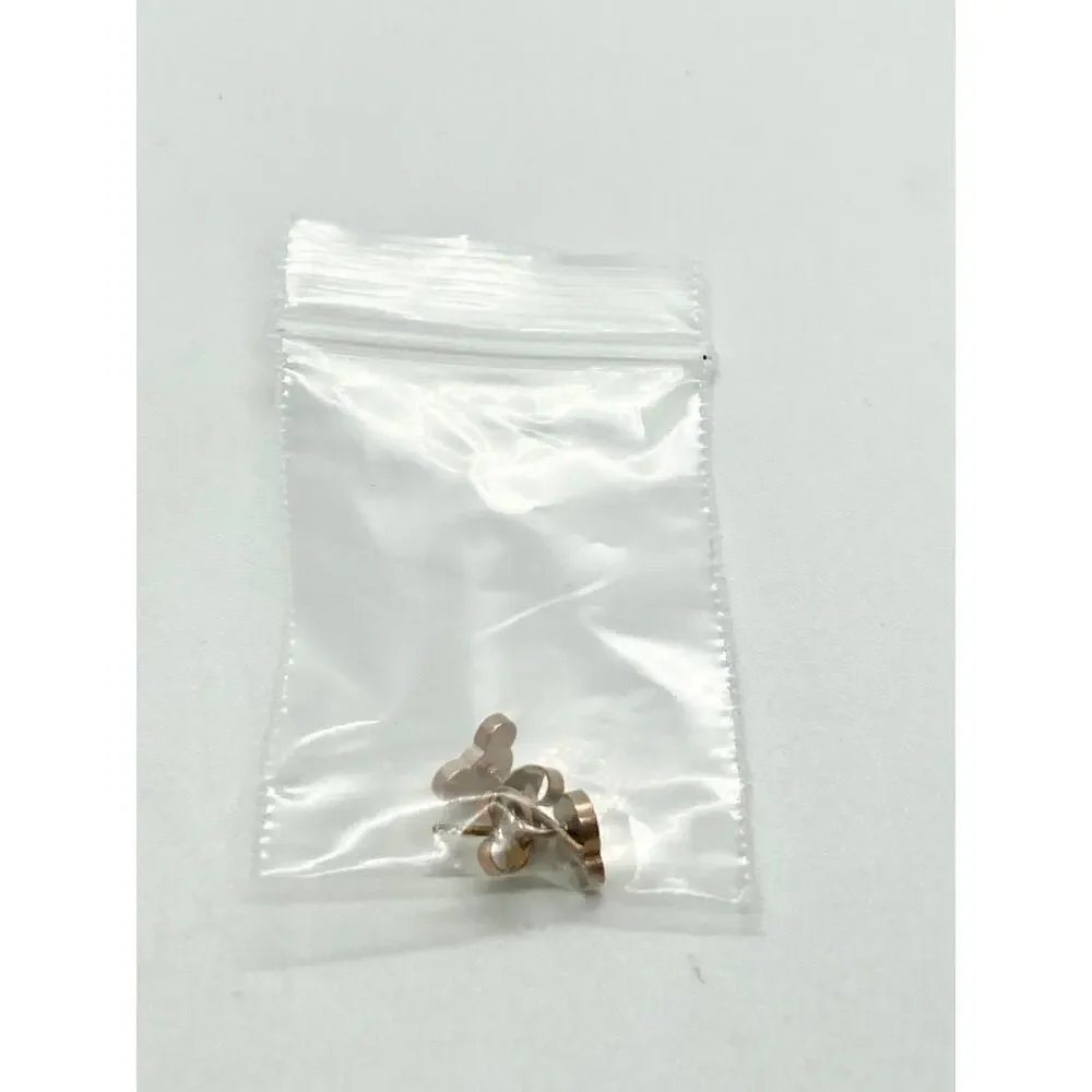 Rose Gold Stainless Steel Mickey Mouse Silhouette Stud Earrings
